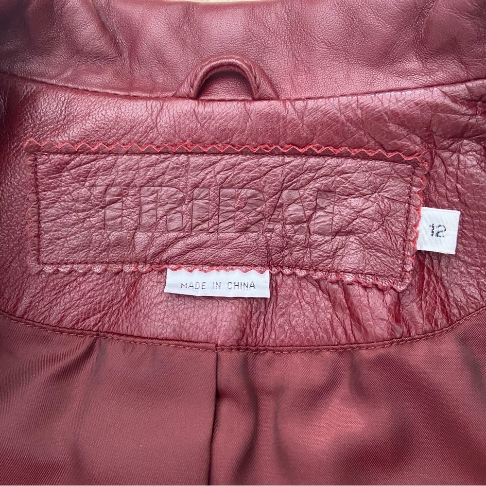 Vintage Tribal Red Leather Jacket - Picture 9 of 12